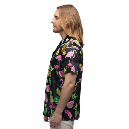 Chemise Hawaïenne Tropical Flamingo - Adulte