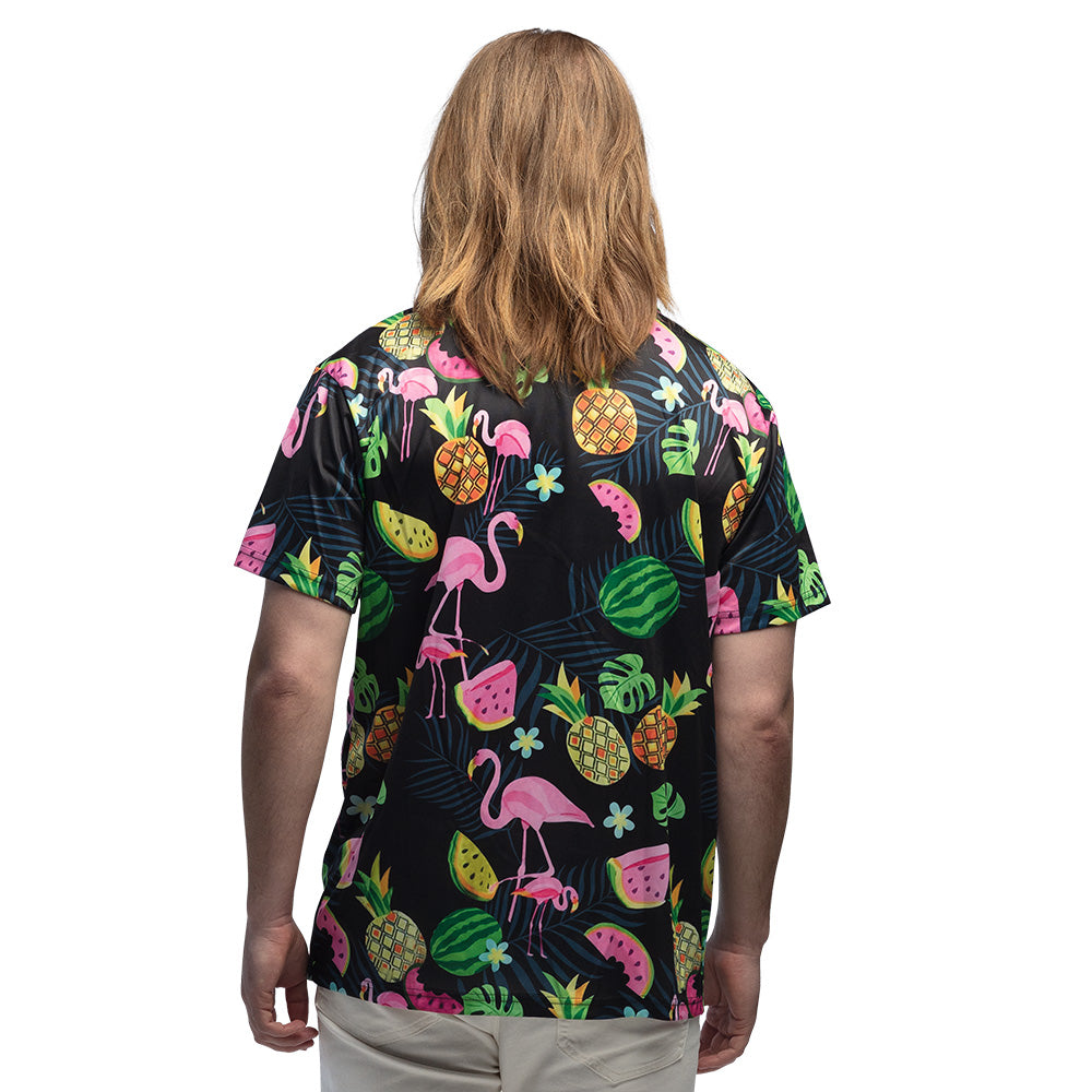 Chemise Hawaïenne Tropical Flamingo - Déguisement Adulte