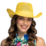 Chapeau Cowboy Jaune Paille - Accessoire Déguisement Western
