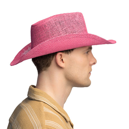 Chapeau Cowboy Paille Couleurs Fluo - Accessoire Déguisement