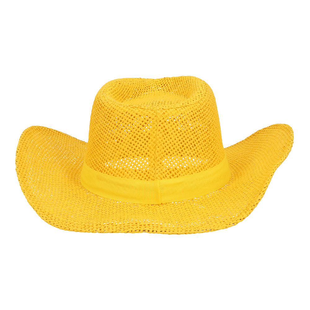 Chapeau Cowboy Paille Couleurs Fluo - Accessoire Déguisement