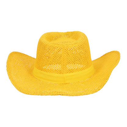 Chapeau Cowboy Paille Couleurs Fluo - Accessoire Déguisement