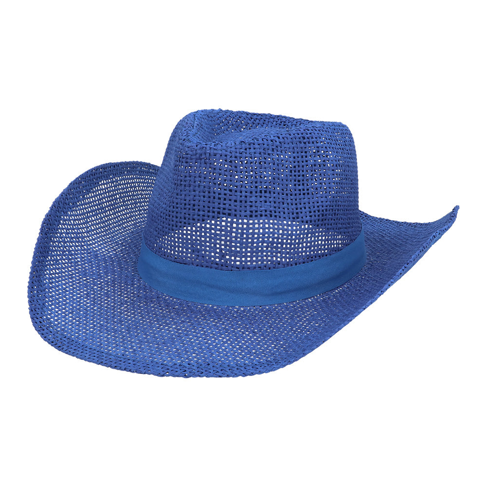 Chapeau Cowboy Paille Couleurs Fluo - Accessoire Déguisement