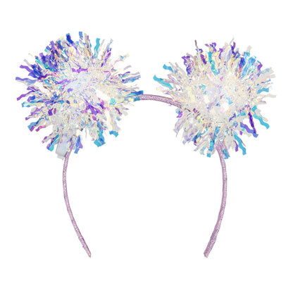 Serre-tête Lumineux Pom-pom Paillettes LED 3 Modes