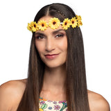 Couronne Fleurs Jaunes Marguerites - Accessoire Fête Bohème