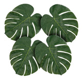 Feuilles de Monstera Vertes - 4 pcs pour Décoration Tropicale