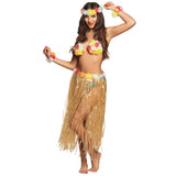 Costume Hawaïen Femme - Jupe Paille + Accessoires Fleurs