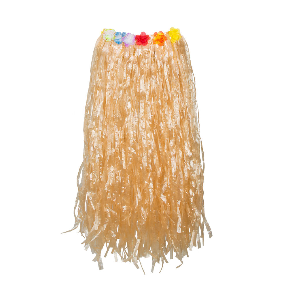 Costume Hawaïen Femme - Jupe Paille + Accessoires Fleurs