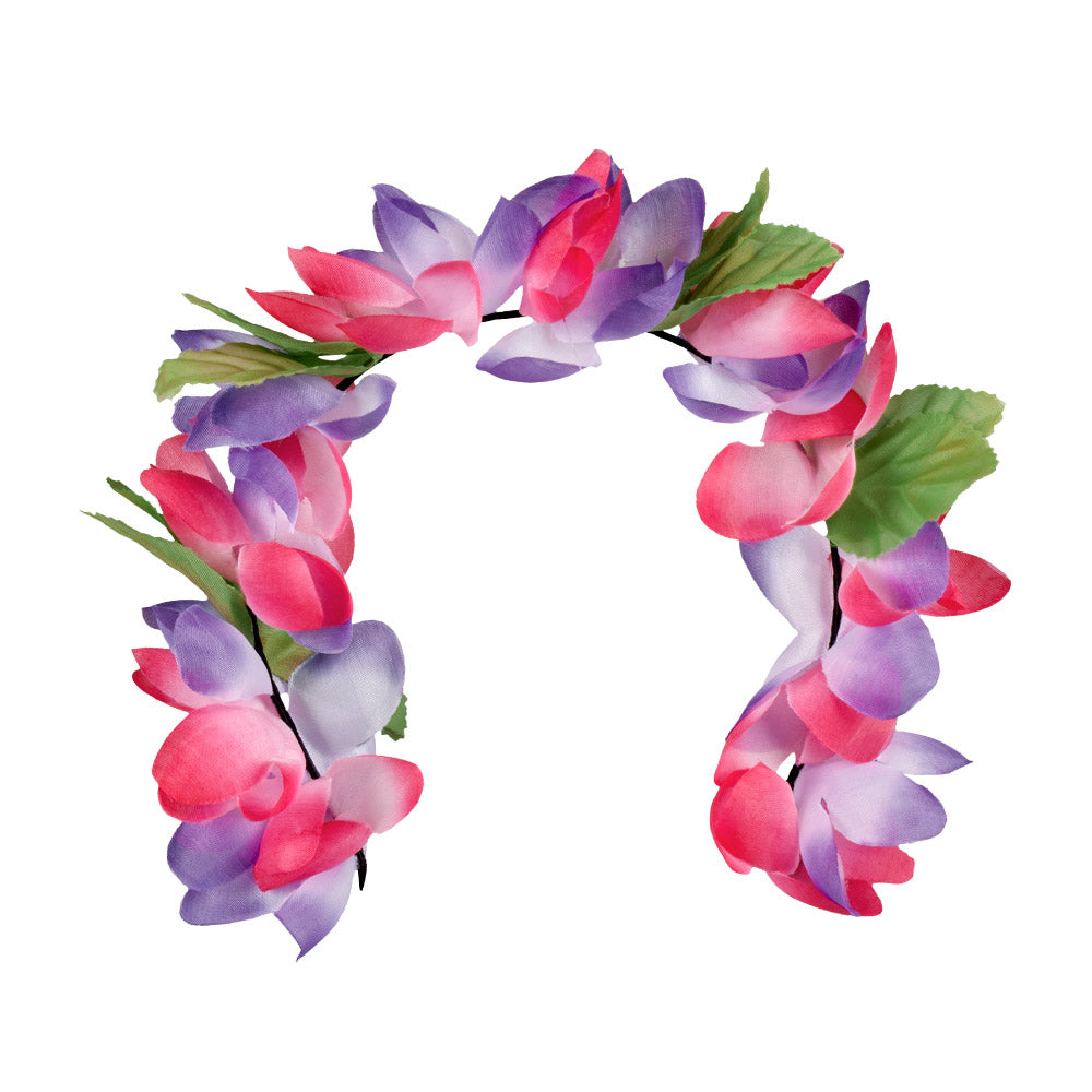 Couronne de Fleurs Hawaïenne Colorée - Accessoire Fête Tropical