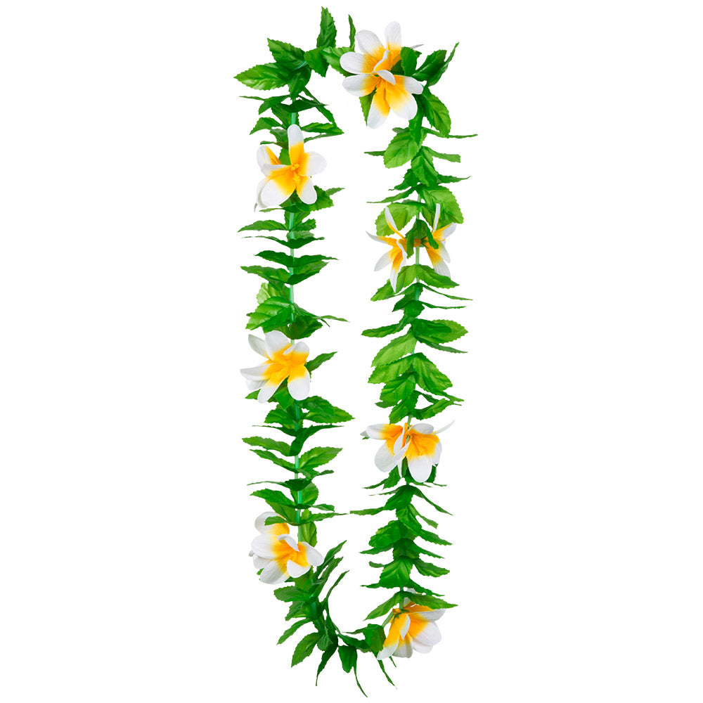 Ensemble Hawaïen Tropical - Collier & Couronne de Fleurs