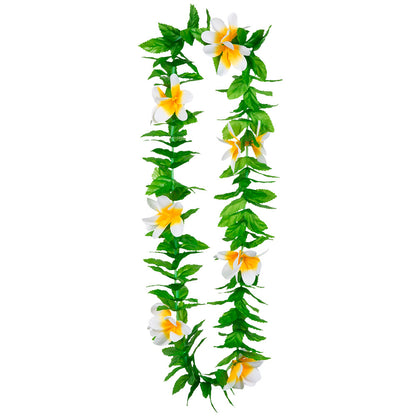 Ensemble Hawaïen Tropical - Collier & Couronne de Fleurs