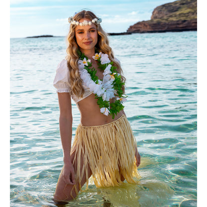 Ensemble Hawaïen Tropical - Collier & Couronne de Fleurs