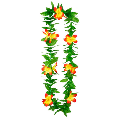 Collier Fleur Hawaïen - Guirlande Florale Multicolore Tropical
