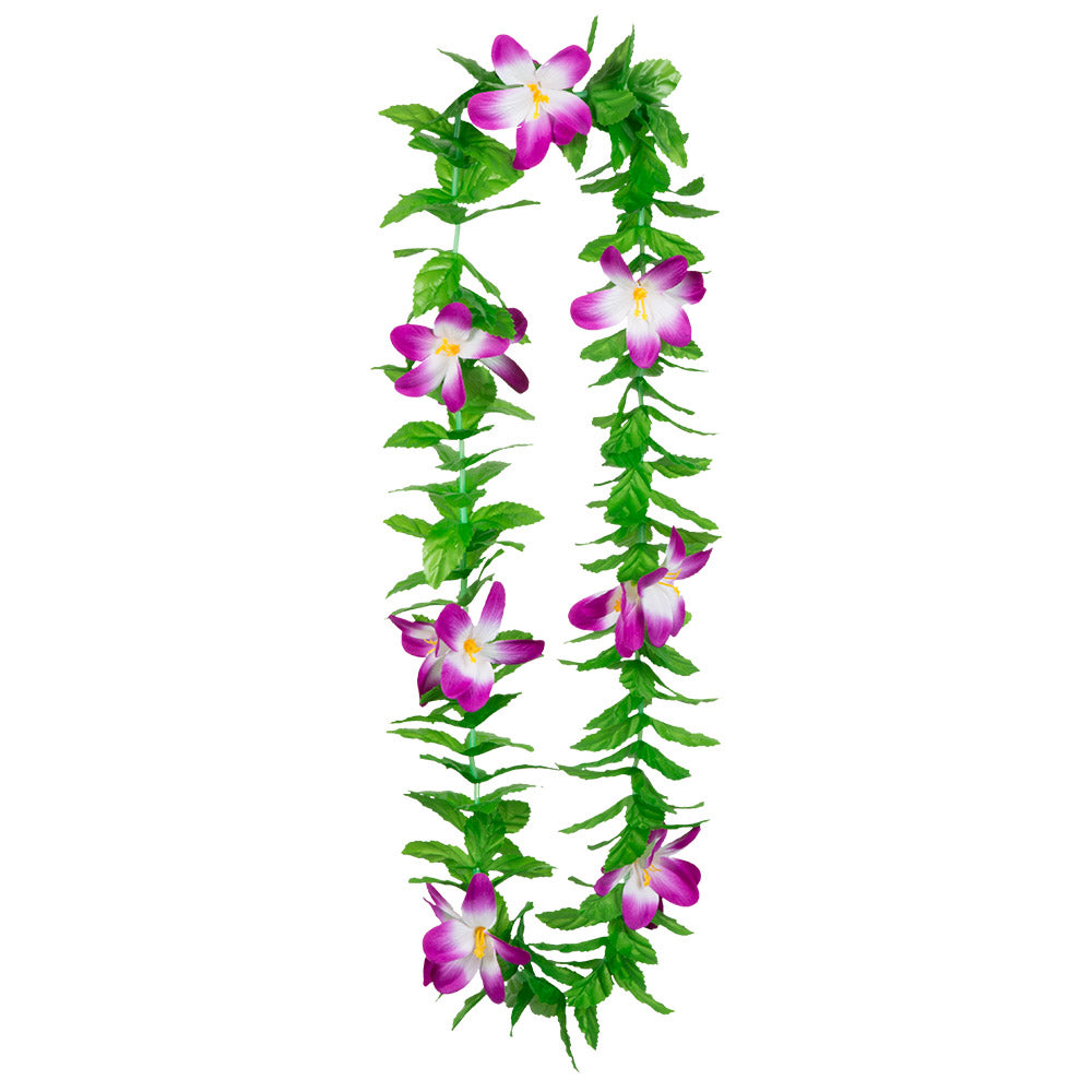 Collier Fleur Hawaïen - Guirlande Florale Multicolore Tropical