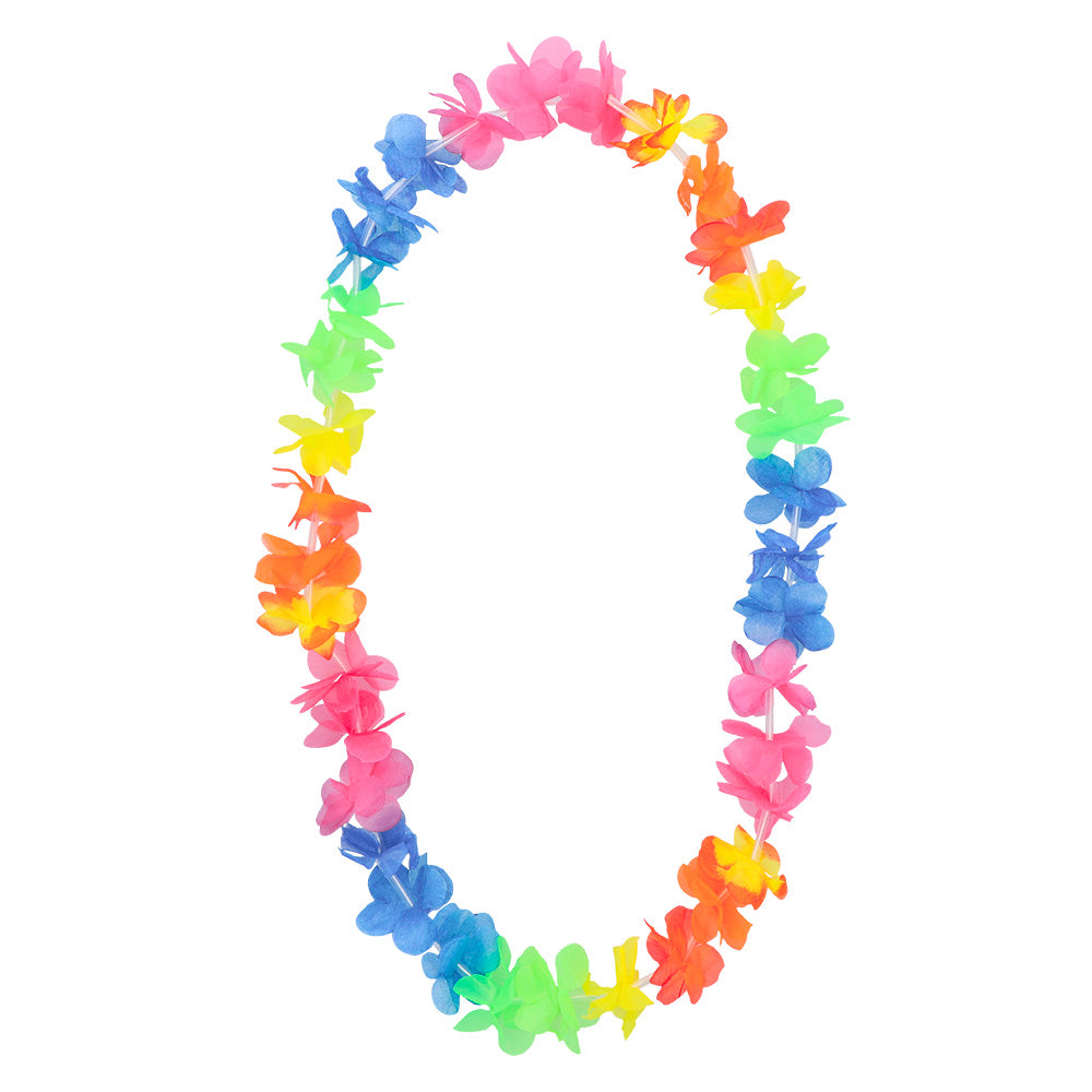 Collier Hawaïen Fleur Tropical - Lot de 25 Pièces Multicolores