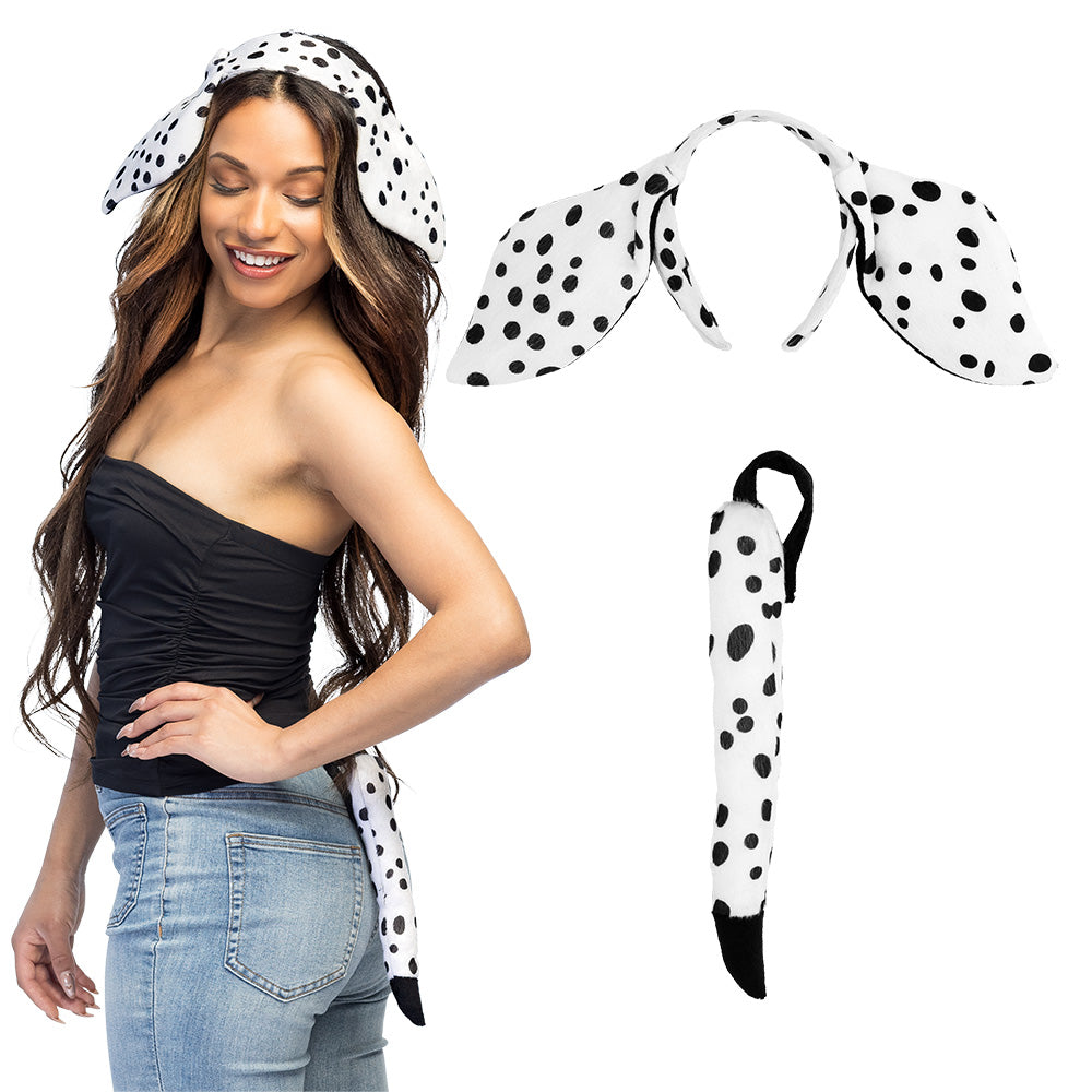 Accessoire Dalmatien Queue Oreilles Nœud Déguisement