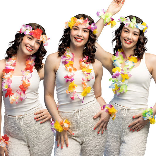 Collier de Fleurs Hawaïen Multicolore - Guirlande Tropicale