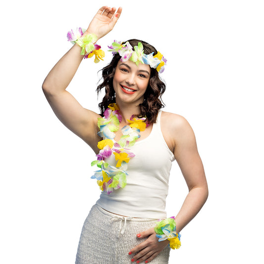 Collier de Fleurs Hawaïen Multicolore - Guirlande Tropicale