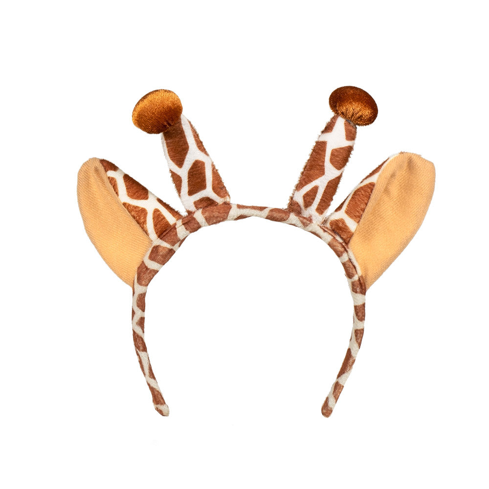Serre-tête Girafe avec Cornes et Queue - Déguisement Animalier