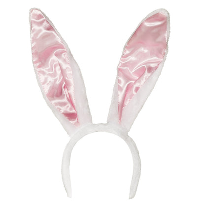 Serre-tête Oreilles de Lapin Rose et Blanc - Déguisement Fête