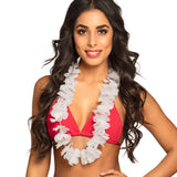 Collier Hawaïen Blanc - Accessoire Fête Tropicale Luxe