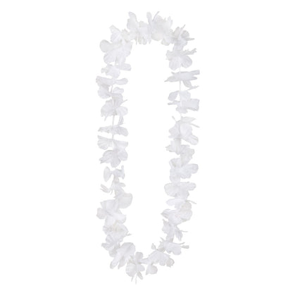 Collier Hawaïen Blanc - Accessoire Fête Tropicale Luxe