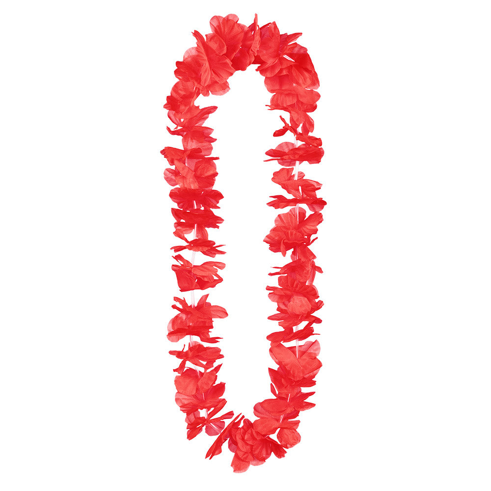 Collier de Fleurs Hawaïen Rouge - Accessoire Déguisement Tropical