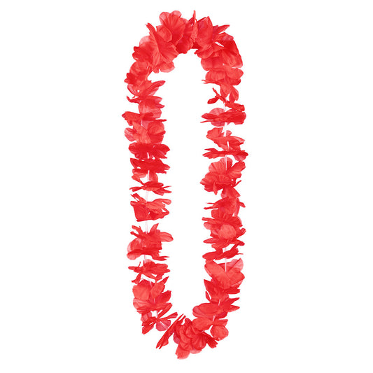 Collier de Fleurs Hawaïen Rouge - Accessoire Déguisement Tropical