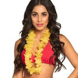 Collier Hawaïen Fleurs Jaunes - Accessoire Tropical Adulte