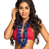 Collier Hawaïen Bleu Fleurs - Accessoire Fête Tropicale