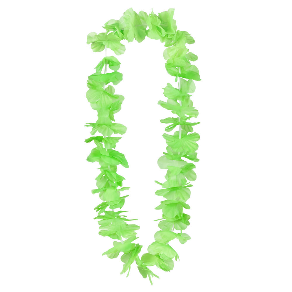 Collier Hawaïen Fluo UV Blacklight - Vert Fluo Party