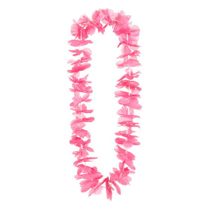 Collier Hawaïen Fleurs Rose Vif - Accessoire Fête Tropical