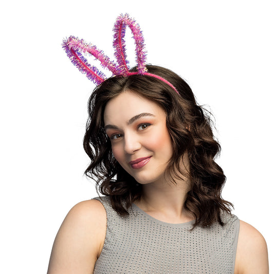 Serre-tête Oreilles Pailletées Rose Multicolore Fête