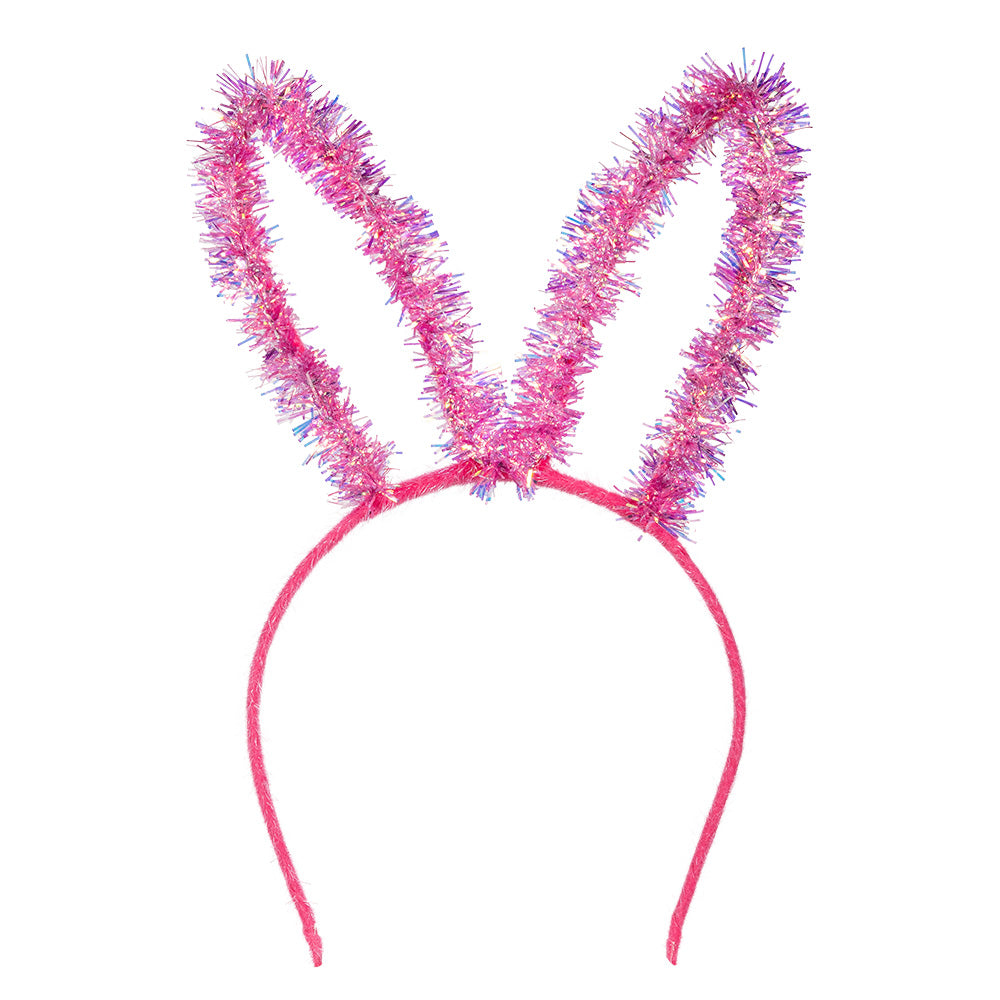 Serre-tête Oreilles Pailletées Rose Multicolore Fête