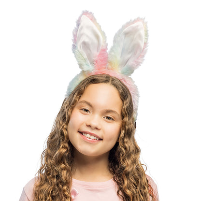 Serre-tête Lapin Lumineux Arc-en-Ciel avec Batteries