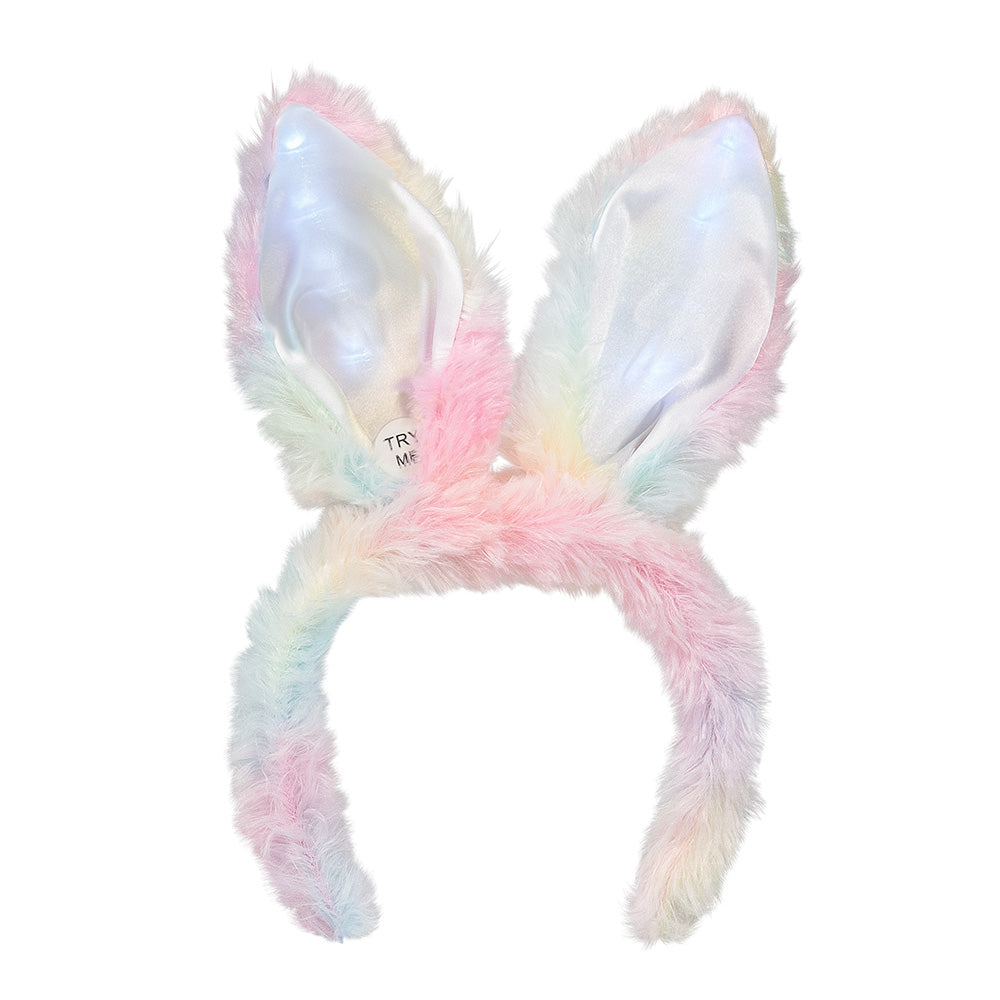 Serre-tête Lapin Lumineux Arc-en-Ciel avec Batteries