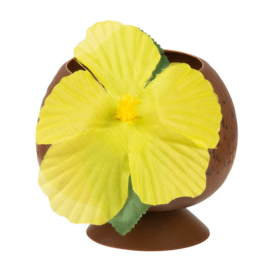 Fleur Hawaïenne en Mousse - Accessoire Fête Tropical Bleu/Jaune