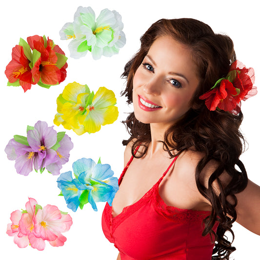 Fleurs Hawaïennes Assorties - Accessoire de Fête Tropical