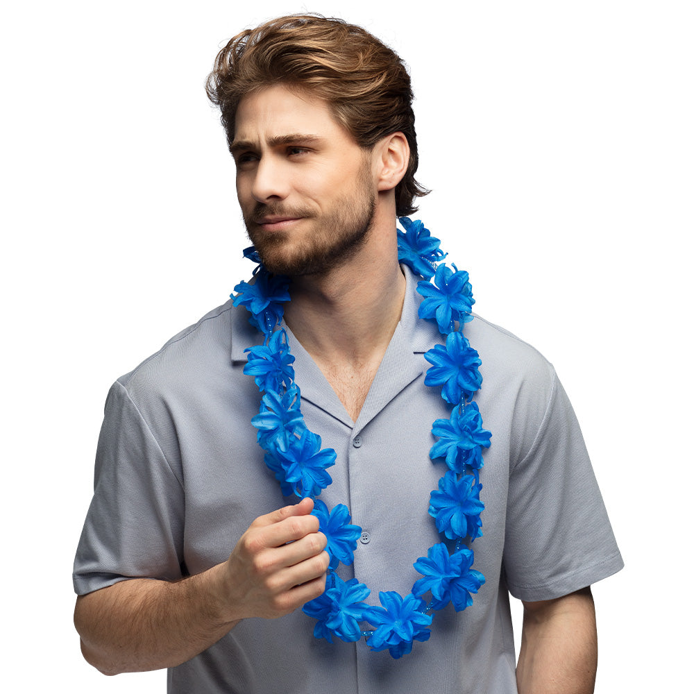 Collier Hawaïen Fleurs Tropicales - 6 Coloris au Choix