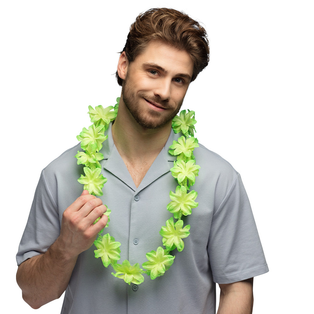 Collier Hawaïen Fleurs Tropicales - 6 Coloris au Choix