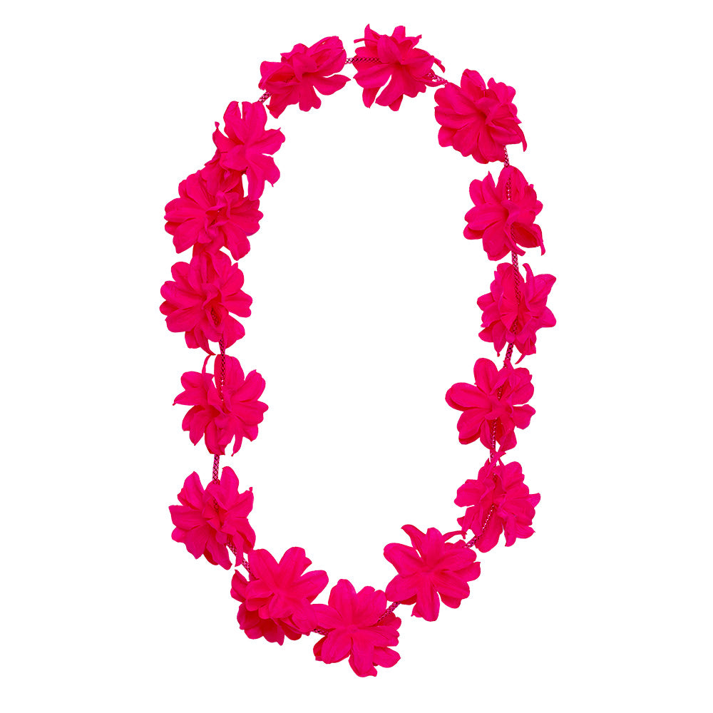 Collier Hawaïen Fleurs Tropicales - 6 Coloris au Choix