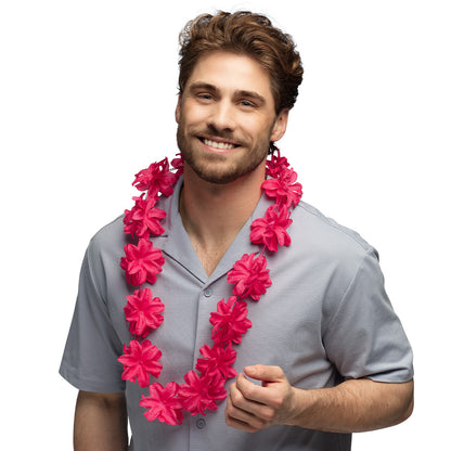 Collier Hawaïen Fleurs Tropicales - 6 Coloris au Choix