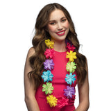 Collier de fleurs tropical hawaïen multicolore - Accessoire de fête
