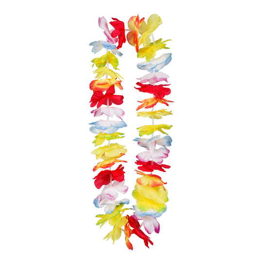 Collier Hawaïen Fleurs Tropicales Colorées - Accessoire Fête