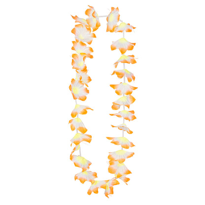 Collier de fleurs hawaïen UV Blacklight - 4 couleurs fluo