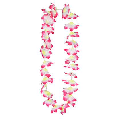 Collier de fleurs hawaïen UV Blacklight - 4 couleurs fluo