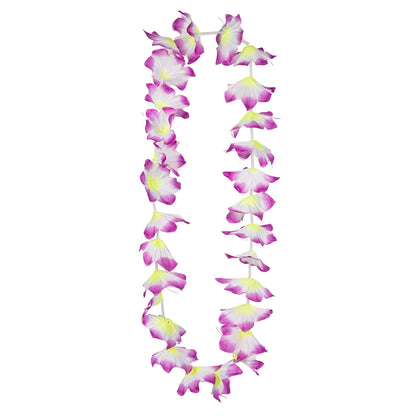 Collier Fleurs Hawaïennes UV Blacklight - 4 Pièces