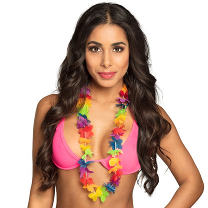 Collier de Fleurs Hawaïen Multicolore - Accessoire Tropical