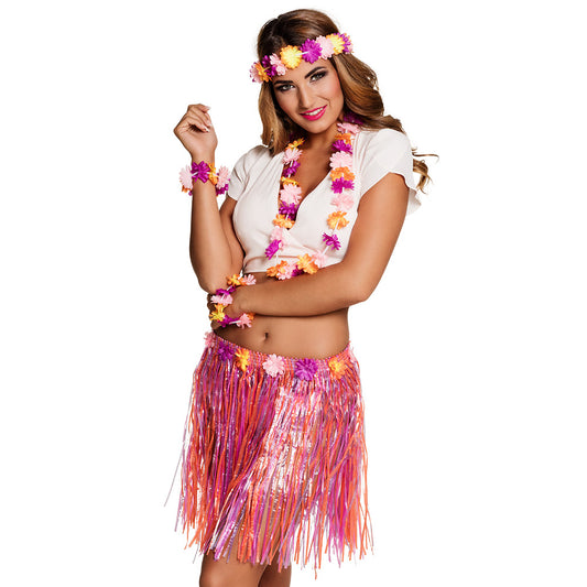 Déguisement Hawaïen Tropical Complet - Jupe, Couronne et Accessoires