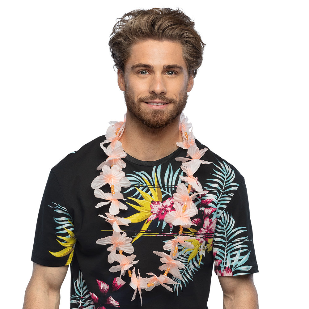 Collier Fleurs Hawaïennes Tropical - Accessoire Fête Coloré